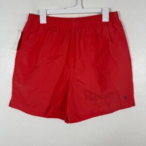 Vintage Polo Sport Ralph Lauren Swim Trunks Mens Large Salmon Pink Lined New